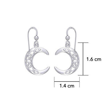 An inspirational guidance of the Crescent Moon ~ Sterling Silver Dangle Earrings Jewelry TE2007 - Jewelry